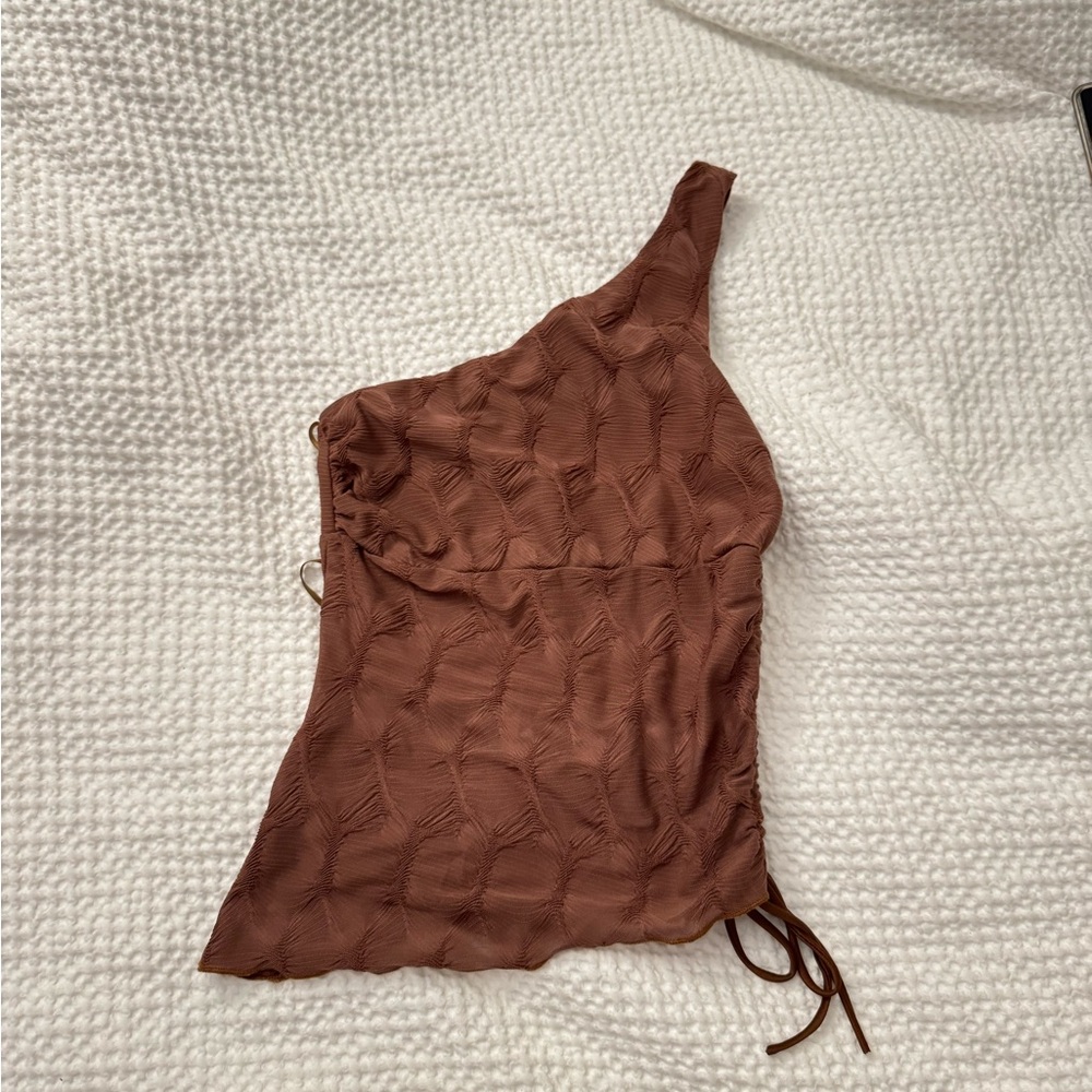 UO brown shoulder top